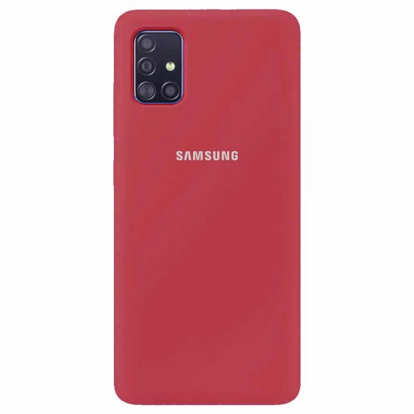 Чохол Silicone Cover для Samsung Galaxy A51 Рожевий / Hot Pink
