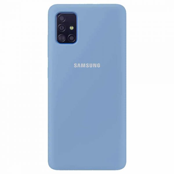 Чохол Silicone Cover для Samsung Galaxy A51 Синій / Denim Blue