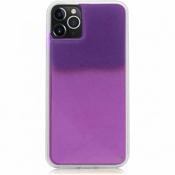 Неоновый чехол Neon Sand светящийся в темноте для Iphone 11 Pro Max – Темно-фиолетовый