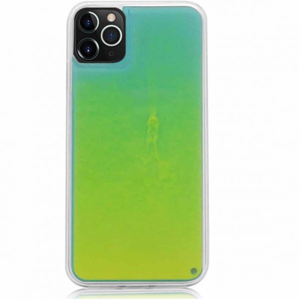 Неоновый чехол Neon Sand светящийся в темноте для Iphone 11 Pro – Зеленый