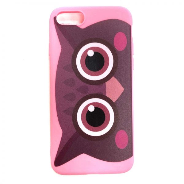 Силиконовый чехол Cute Owl для Iphone 7 Plus / 8 Plus – Розовый
