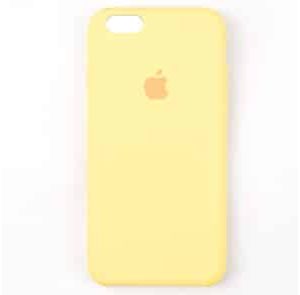 Оригинальный чехол Silicone Case с микрофиброй для Iphone 5 / 5s / SE №43 – Milk Yellow