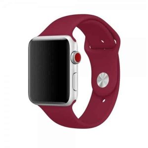 Ремешок силиконовый для Apple Watch 38 mm / 40 mm / SE 40 mm / 41 mm №24 – Rouge