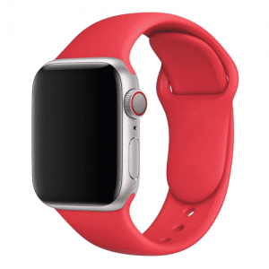 Ремешок силиконовый для Apple Watch 42 mm / 44 mm / SE 44 mm / 45mm №5 – Red