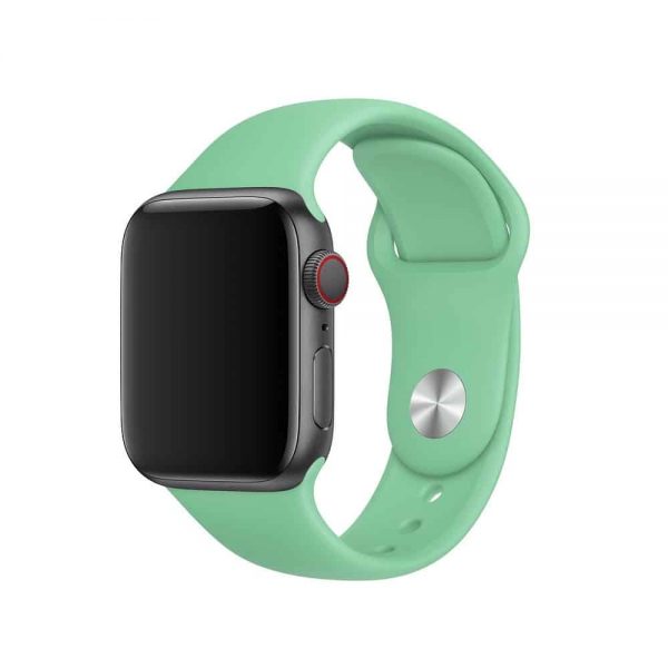 Ремешок силиконовый для Apple Watch 38 mm / 40 mm / SE 40 mm / 41 mm №50 – New Mint