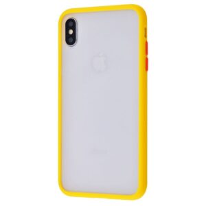 Чехол TPU Matte Color Case  для Iphone XR – Yellow / red
