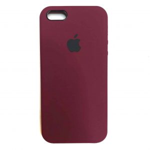 Оригинальный чехол Silicone Case с микрофиброй для Iphone 5 / 5s / SE №46 – Marsala