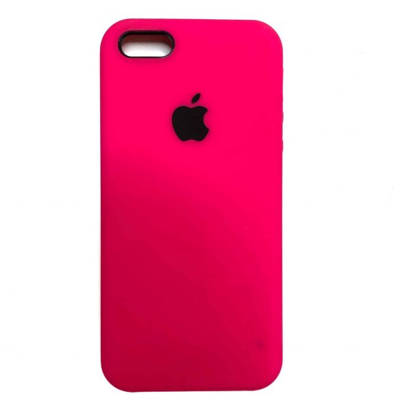 Оригинальный чехол Silicone Case с микрофиброй для Iphone 5 / 5s / SE №47 – Ultra Pink