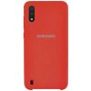 Оригинальный чехол Silicone Case с микрофиброй для Samsung Galaxy A01 – Красный / Red