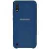 Оригинальный чехол Silicone Case с микрофиброй для Samsung Galaxy A01 – Синий / Navy Blue