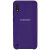 Оригинальный чехол Silicone Case с микрофиброй для Samsung Galaxy A01 – Фиолетовый / Purple