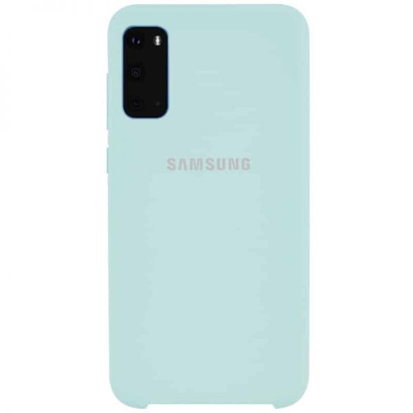 Оригинальный чехол Silicone Case с микрофиброй для Samsung Galaxy S20 – Бирюзовый / Turquoise