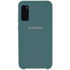 Оригинальный чехол Silicone Case с микрофиброй для Samsung Galaxy S20 – Зеленый / Pine green