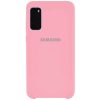 Оригинальный чехол Silicone Case с микрофиброй для Samsung Galaxy S20 – Розовый / Pink