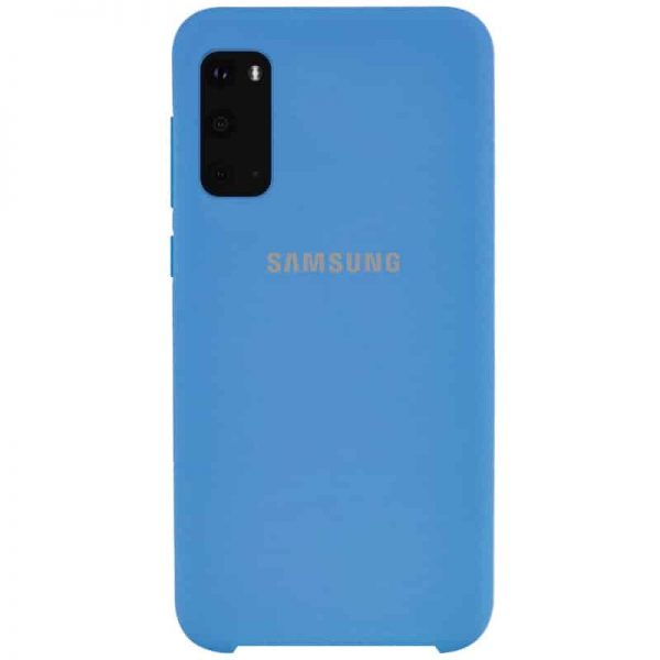 Оригинальный чехол Silicone Case с микрофиброй для Samsung Galaxy S20 – Синий / Blue