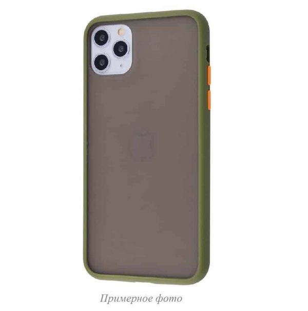 Чехол TPU Matte Color Case для Iphone XR – Army green / orange