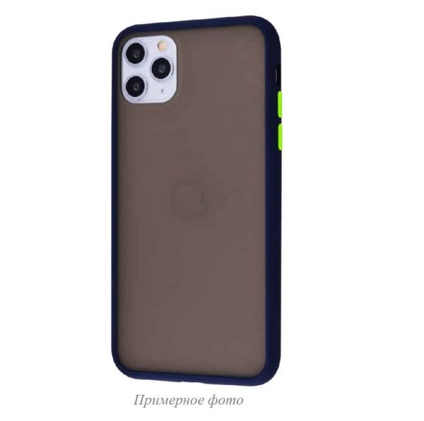 Чехол TPU Matte Color Case для Iphone XR – Dark blue / yellow