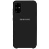 Оригинальный чехол Silicone Case с микрофиброй для Samsung Galaxy S20 Plus – Черный / Black