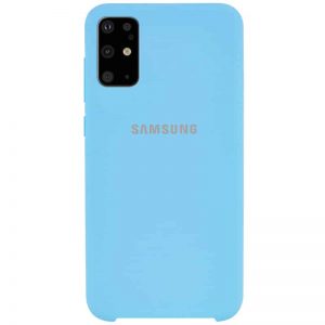 Оригинальный чехол Silicone Case с микрофиброй для Samsung Galaxy S20 Plus – Бирюзовый / Light blue