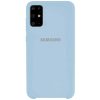 Оригинальный чехол Silicone Case с микрофиброй для Samsung Galaxy S20 Plus – Голубой / Lilac Blue