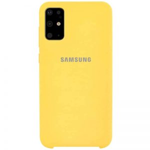 Оригинальный чехол Silicone Case с микрофиброй для Samsung Galaxy S20 Plus – Желтый / Yellow