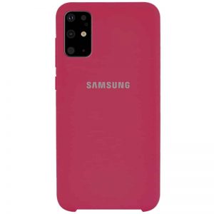 Оригинальный чехол Silicone Case с микрофиброй для Samsung Galaxy S20 Plus – Красный / Rose Red