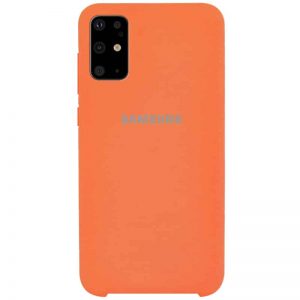 Оригинальный чехол Silicone Case с микрофиброй для Samsung Galaxy S20 Plus – Оранжевый / Orange