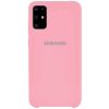 Оригинальный чехол Silicone Case с микрофиброй для Samsung Galaxy S20 Plus – Розовый / Pink