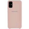 Оригинальный чехол Silicone Case с микрофиброй для Samsung Galaxy S20 Plus – Розовый / Pink Sand