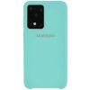 Оригинальный чехол Silicone Case с микрофиброй для Samsung Galaxy S20 Ultra – Бирюзовый / Ice Blue