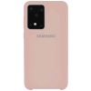 Оригинальный чехол Silicone Case с микрофиброй для Samsung Galaxy S20 Ultra – Розовый  / Pink Sand