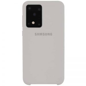 Оригинальный чехол Silicone Case с микрофиброй для Samsung Galaxy S20 Ultra – Серый / Stone