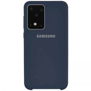Оригинальный чехол Silicone Case с микрофиброй для Samsung Galaxy S20 Ultra – Синий / Midnight Blue