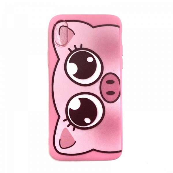 Силиконовый чехол Cute Pig для Iphone X / XS – Розовый