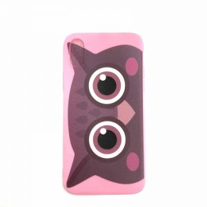 Силиконовый чехол Cute Owl для Iphone X / XS – Розовый