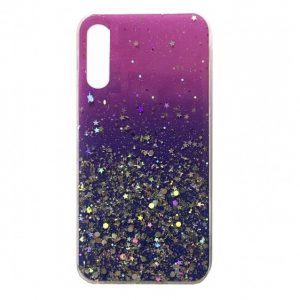 Cиликоновый чехол с блестками Shine Glitter для Samsung Galaxy A50 / A30s 2019 – Pink blue
