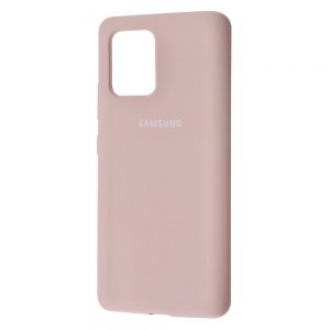 Оригинальный чехол Silicone Cover 360 с микрофиброй для Samsung Galaxy S10 lite (G770F) – Pink sand