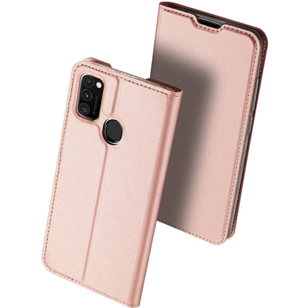 Чехол-книжка Dux Ducis с карманом для Samsung Galaxy M30s / M21 — Rose Gold