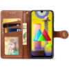 Кожаный чехол-книжка GETMAN Gallant для Samsung Galaxy A51 – Коричневый 55512
