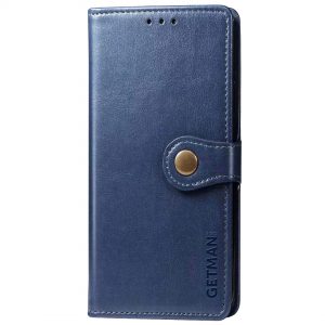Кожаный чехол-книжка GETMAN Gallant для Samsung Galaxy A12 / M12 – Синий
