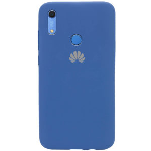 Оригинальный чехол Silicone Cover 360 с микрофиброй для Huawei Y6 / Honor 8A / Y6s 2019 – Синий / Navy Blue