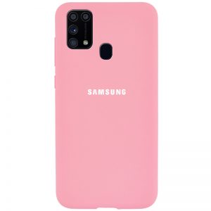 Оригинальный чехол Silicone Cover 360 (A) с микрофиброй для Samsung Galaxy M31 – Розовый / Pink