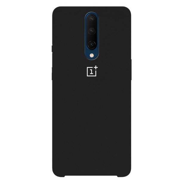 Оригинальный чехол Silicone Case с микрофиброй для OnePlus 7 Pro – Черный / Black