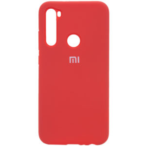 Оригинальный чехол Silicone Cover 360 с микрофиброй для Xiaomi Redmi Note 8T – Красный / Dark Red