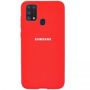 Оригинальный чехол Silicone Cover 360 (A) с микрофиброй для Samsung Galaxy M31 – Красный / Red