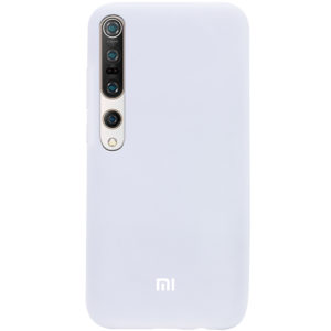 Оригинальный чехол Silicone Cover 360 с микрофиброй для Xiaomi Mi 10 / Mi 10 Pro – Белый / White