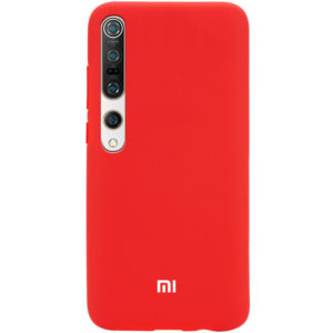 Оригинальный чехол Silicone Cover 360 с микрофиброй для Xiaomi Mi 10 / Mi 10 Pro – Красный / Red