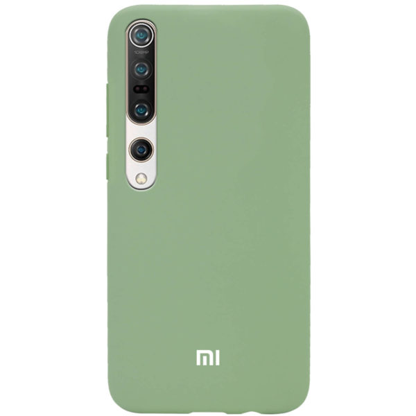 Оригинальный чехол Silicone Cover 360 с микрофиброй для Xiaomi Mi 10 / Mi 10 Pro – Мятный / Mint