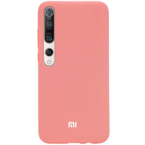 Оригинальный чехол Silicone Cover 360 с микрофиброй для Xiaomi Mi 10 / Mi 10 Pro – Персиковый / Peach