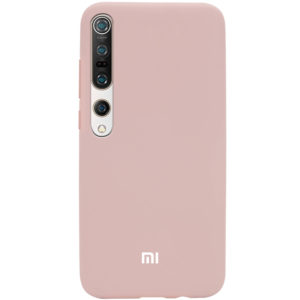Оригинальный чехол Silicone Cover 360 с микрофиброй для Xiaomi Mi 10 / Mi 10 Pro – Розовый / Pink Sand